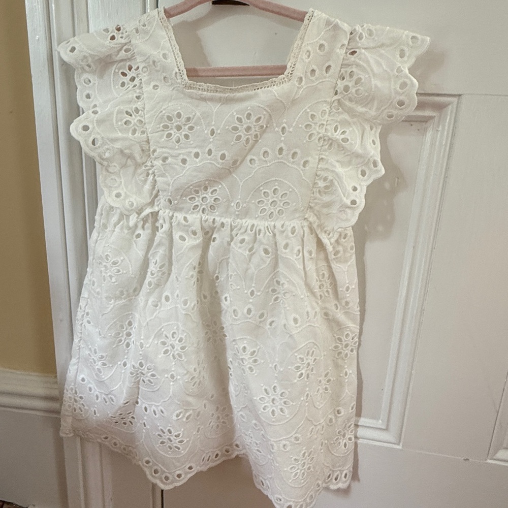 Zara Cream Eyelet Lace Dress